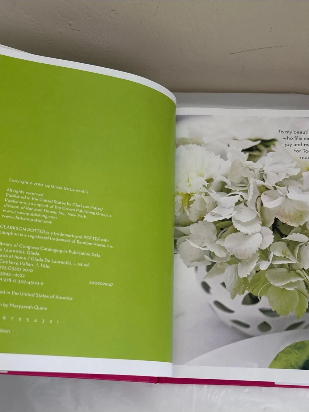 1st Edition Giada De Laurentiis Autographed Book At-Home Original Dust Jacket HC